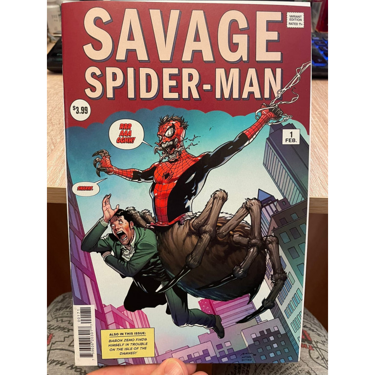 Savage Spider-Man Vol.1 #1 Cover G Pere Perez, (2022) - Оммаж на Amazing Fantasy 15